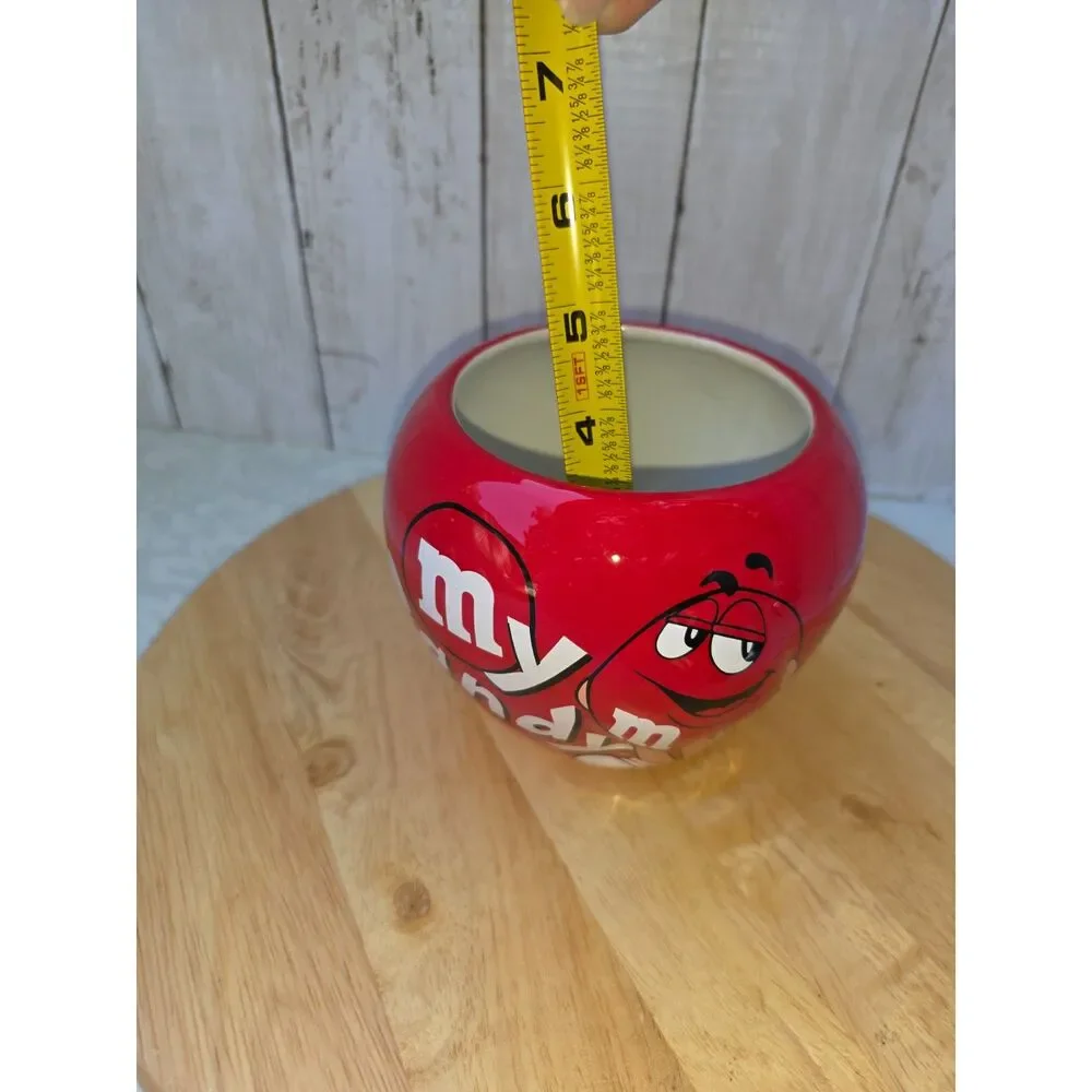 Vintage M&M'S Red Ceramic My Candy Jar with Red 3D Character